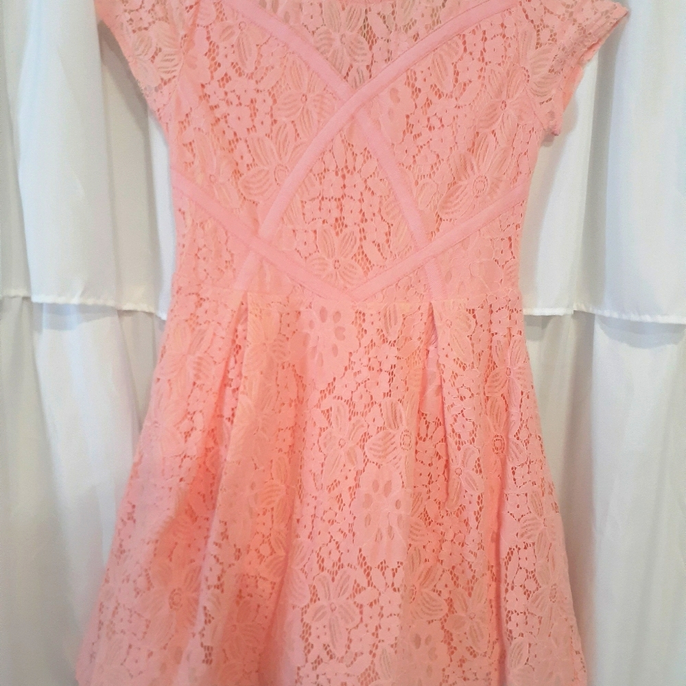 Pink lace dress